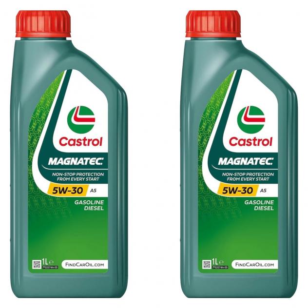 2 Litri di Olio Motore Castrol Magnatec A5 5W-30 Confezione da 2x1L