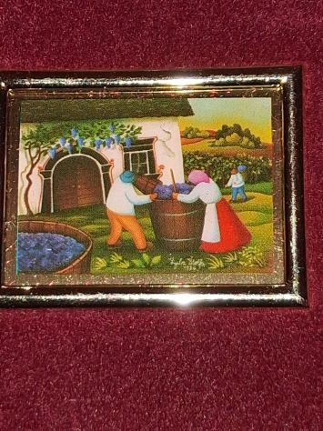 7 Litografie Arte Naif Miniature su lastre d'alluminio i 12 Mesi di Ljuba Stolfa - Foto 7