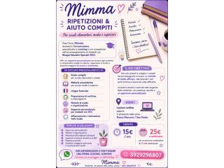 Aiuto Compiti e ripetizioni Francese o altre materie umanistiche