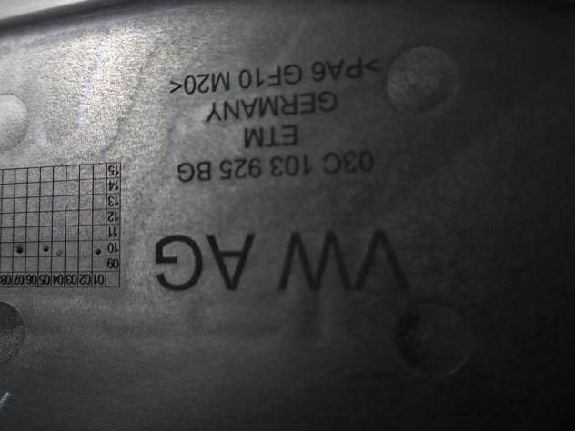 03C103925BG RIVESTIMENTO COVER COPRI MOTORE AUDI A1 1.4 B 90KW AUT 3P (2011) RICAMBIO USATO - Foto 7