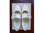 Scarpe bianche pelle cerimonia bambina nr. 28