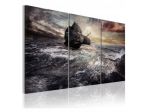 Quadro Col Veliero In Tempesta - Trittico - ARREDALACASA