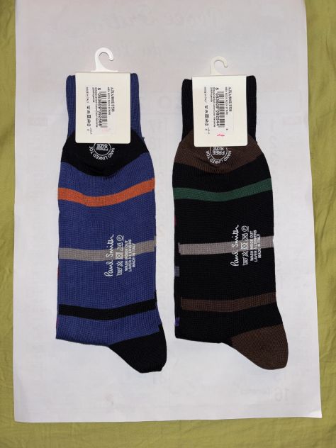 2CALZE NUOVE CON CARTELLINO IN COTONE FIRMATE ORIGINALI”PAUL SMITH”MADE IN ITALY - Foto 6