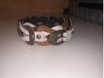 CINTURA IN VERA PELLE VINTAGE STILE TEXANO DA DONNA/RAGAZZA IN 3 COLORI (BIANCO