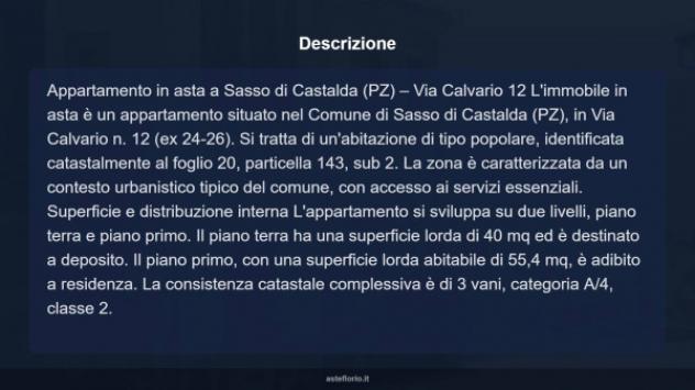 Immobile in asta di 95 m² in vendita a Sasso di Castalda - Foto 15