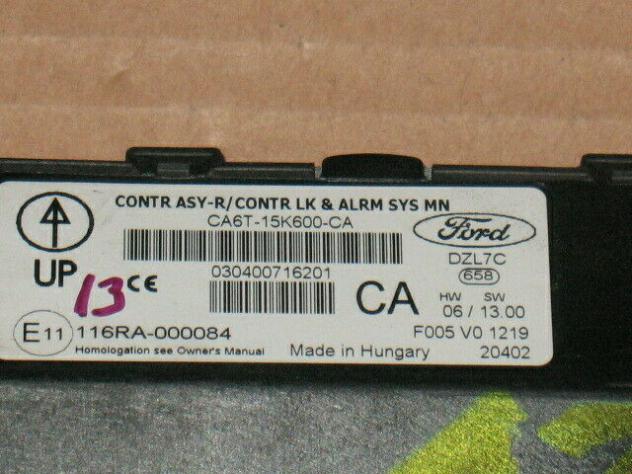 CA6T15K600CA BODY COMPUTER FORD FIESTA 1.4 BZ CA6T-15K600-CA 030400716201 - Foto 2