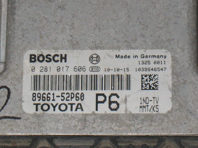 0281017606 ECU TOYOTA YARIS 1.4 EDC17CP37 0281017606 89661-52P60 8966152P60 - Foto 2