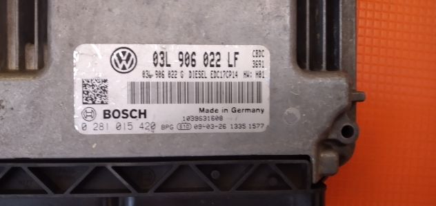 ECU 0281015420 EDC 17CP14 CENTRALINA MOTORE VW GOLF 2.0 TD - Foto 4