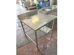 tavolo inox con porta taglieri usato