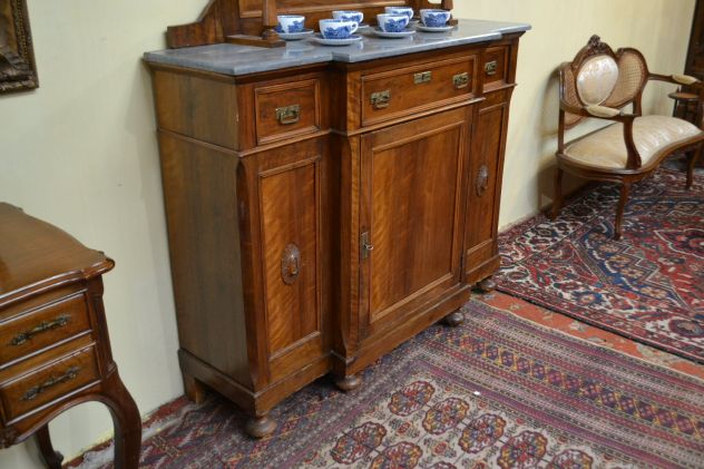 Antica credenza piattaia stile Luigi Filippo - Foto 9