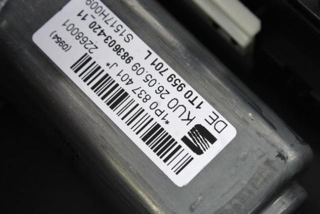 1P0837461A MOTORINO MECCANISMO ALZA-VETRO ALZA-CRISTALLO PORTA ANTERIORE SINISTRA SEAT LEON FR 1.4 B 92KW 6M 5P (2009) RICAMBIO USATO 1P0837401J 1T095 - Foto 2
