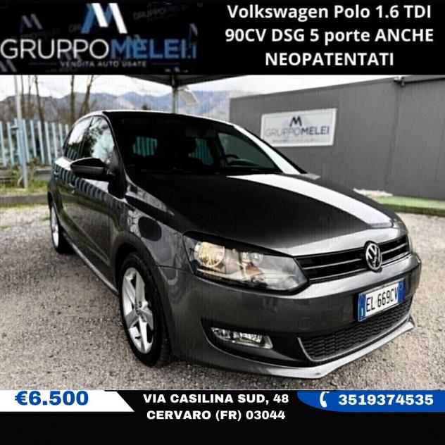 VW Polo 1.6 TDI 90CV AUTOMATICA DSG ANCHE NEOPATENTATI