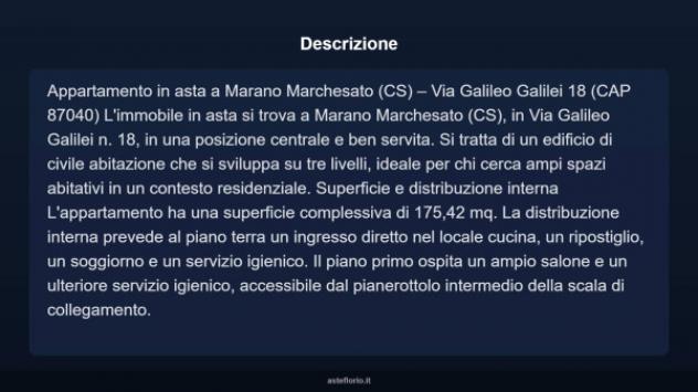 Immobile in asta di 175 m² con più di 5 locali in vendita a Marano Marchesato - Foto 4