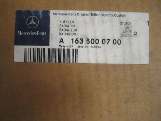 RADIATORE INTERCOOLER MERCEDES W163 A1635000700 - Foto 2