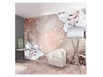 Fotomurale Adesivo Orientale Floreale Beige Arredalacasa