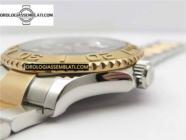Replica Assemblata YACHT-MASTER 116621 QUADRANTE MARRONE BEST EDITION 1:1 SU BRACCIALE SS/RG SH3135 V2 - Foto 8