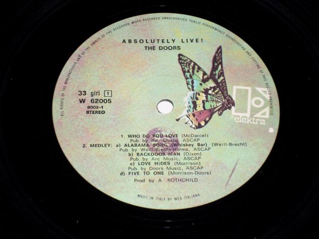 THE DOORS - Absolutely Live - 2 x LP / 33 giri 1970 Italy Elektra - Foto 4
