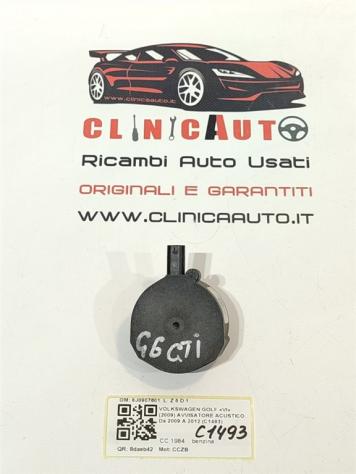AVVISATORE ACUSTICO CLACSON VOLKSWAGEN Golf 6 Berlina 8J0907601 CCZB (0812) - Foto 2