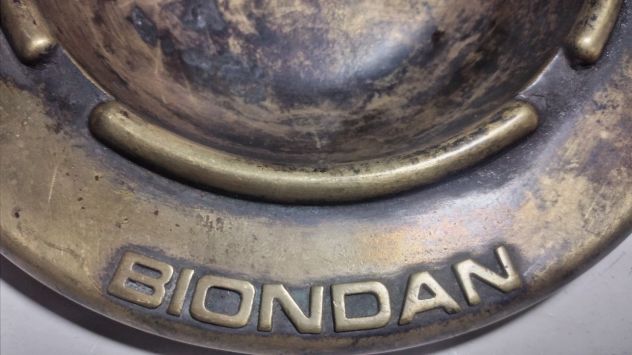 POSACENERE PUBBLICITARIO IN BRONZO ANNI 50 - PESANTE - Foto 2