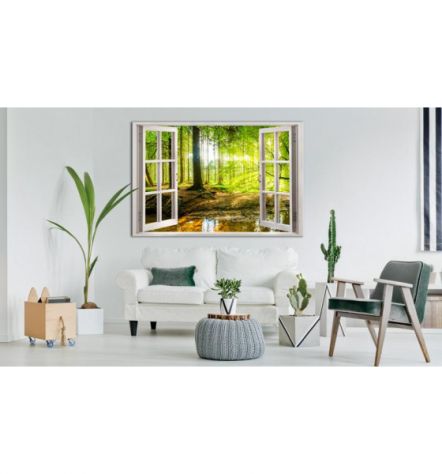 Quadro Finestra Sulla Foresta 90x60 E 120x80 ARREDALACASA - Foto 2