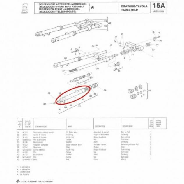 Fodero sinistro forcella Cagiva Elefant 125 - 41529 - Foto 4
