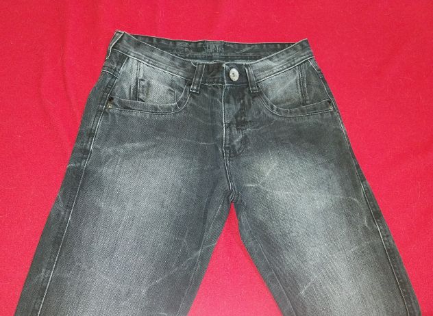 Jeans OWK taglia 36slim neri per uomo, 106 cm di lunghezza gamba da sotto cintur