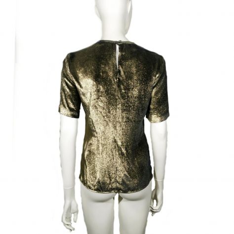 Top shirt dorato elegante per la sera di Etro - tg. 40 - Foto 4
