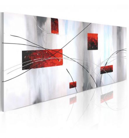 Quadro Artigianale ARREDALACASA N. 28 Cm. 100x40 Dipinto A Mano