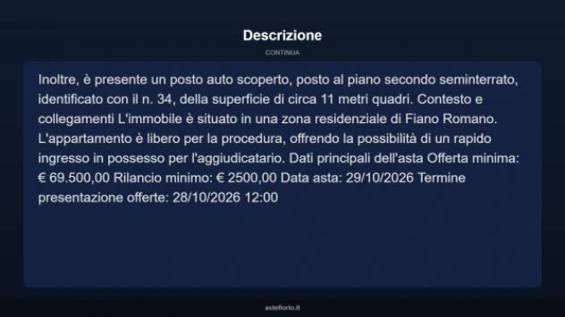 Immobile in asta di 58 m² in vendita a Fiano Romano - Foto 4