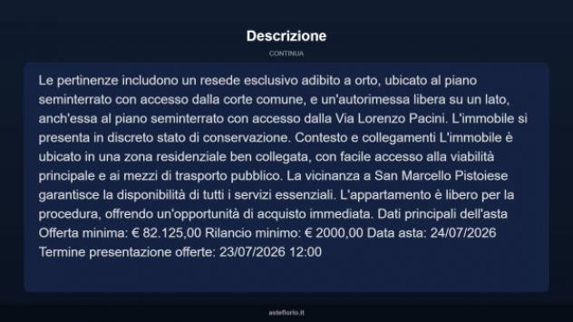 Immobile in asta di 128 m², box auto in vendita a San Marcello Piteglio - Foto 12