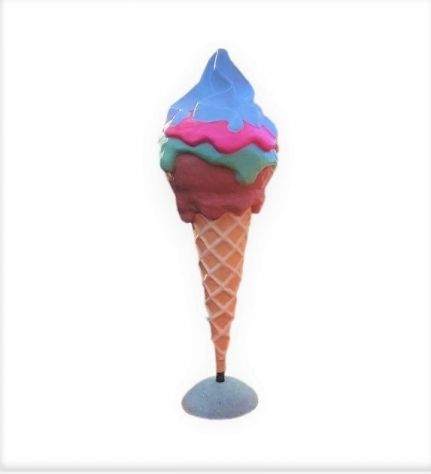 Insegna pubblicitaria per glateria: Cono gelato in vetroresina