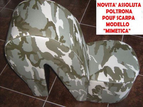 POLTRONA POUF TACCO SCARPA MODELLO "MIMETICA MILITARE" - Foto 2