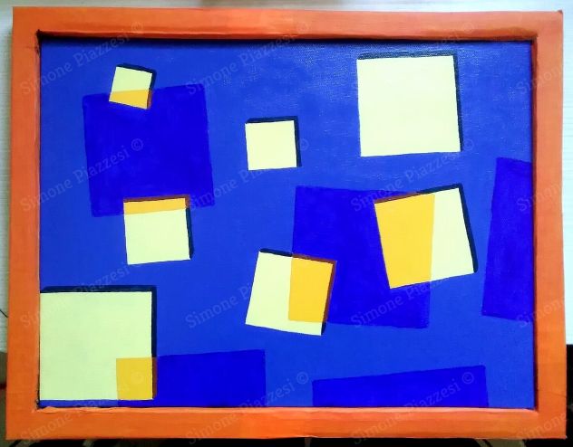Quadro di Simone Piazzesi - QUADRATI PROGRESSIVI FLUTTUANTI (2019)