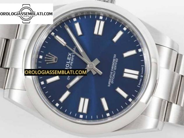 Replica Rolex OYSTER PERPETUAL 41MM 124300 1:1 BEST EDITION ACCIAIO 904L QUADRANTE BLU SU BRACCIALE SS 3230 - Foto 2