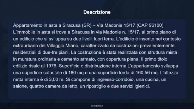 Immobile in asta di 180 m² con più di 5 locali e box auto in vendita a Siracusa - Foto 17
