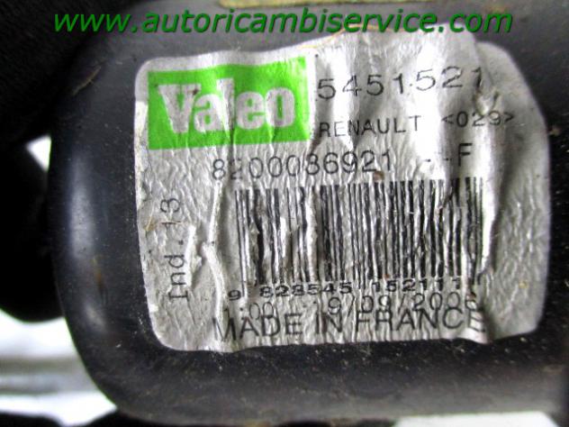 8200086921 MOTORINO ASTA TERGIPARABREZZA RENAULT MEGANE 1.5 D 78KW 6M 5P (2006) RICAMBIO USATO - Foto 3