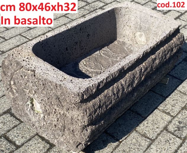 Vasca lavello fontana fioriera in basalto - Foto 5