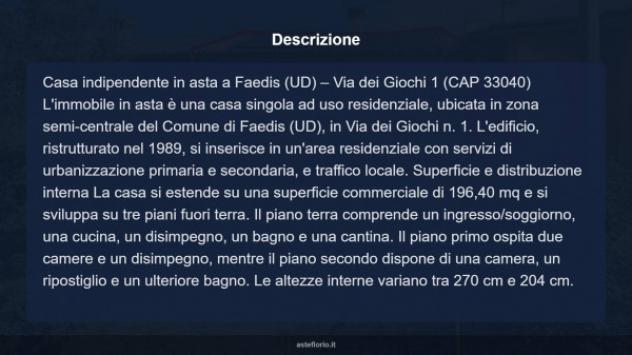 Immobile in asta di 196 m² con più di 5 locali in vendita a Faedis - Foto 5