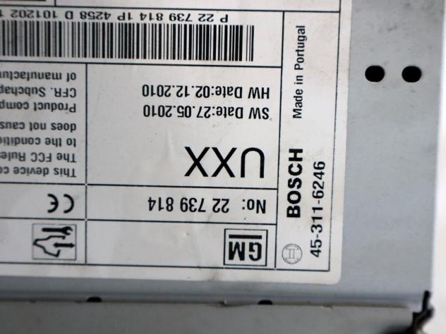 22739814 CENTRALINA SISTEMA DI NAVIGAZIONE SATELLITARE OPEL INSIGNIA A SW 2.0 D 118KW AUT 5P (2011) RICAMBIO USATO - Foto 8
