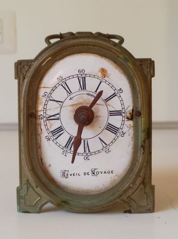 Splendido e raro esemplare di "Réveil de Voyage" (sveglia da viaggio) fine 800