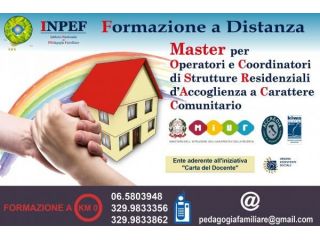 Master per Operatori e Coordinatori di strutture residenziali dAccoglienza