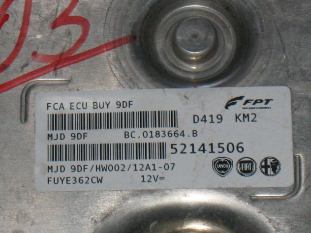 52141506 ECU CENTRALINA FIAT DUCATO 2.3 JTD 52141506 MJD 9DF MJD9DF HW002 - Foto 2