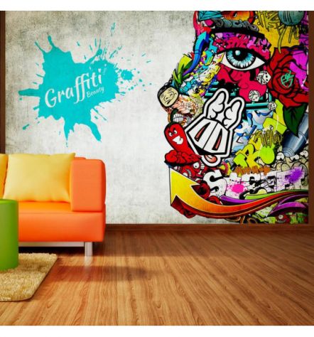 Fotomurale Adesivo Street Art Con Ragazza Arredalacasa