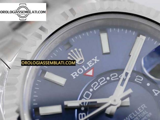 Rolex Replica SKY-DWELLER 326934 904L SS 1:1 BEST EDITION QUADRANTE BLU SUL BRACCIALE SS DA 23J A 9001 - Foto 2