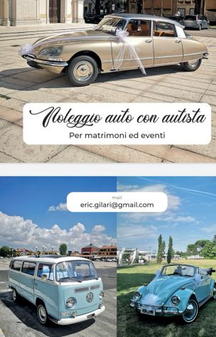 noleggio auto d'epoca matrimonio Citroen DS maggiolino cabrio,Bulli VolkswagenT2