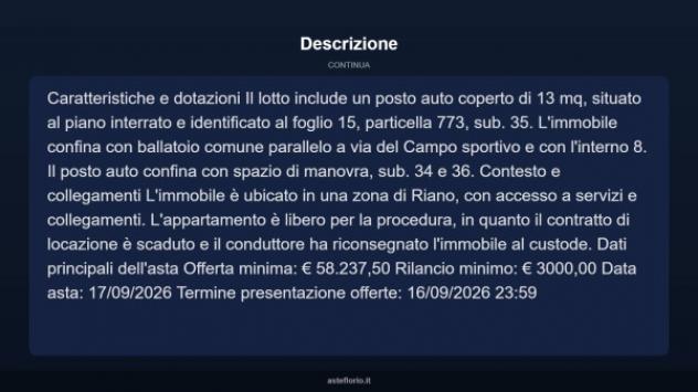 Immobile in asta di 79 m², box auto in vendita a Riano - Foto 12