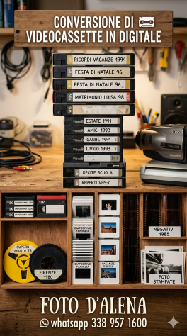 conversione di videocassette in digitale vhs minidv video8 super8 - Foto 7