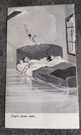 Lotto di 10 cartoline umoristiche "Alluvione di Firenze 1966". - Foto 3