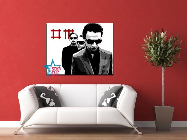 Quadro Depeche Mode dipinto a mano pop art