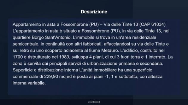 Immobile in asta di 229 m² con più di 5 locali in vendita a Fossombrone - Foto 17